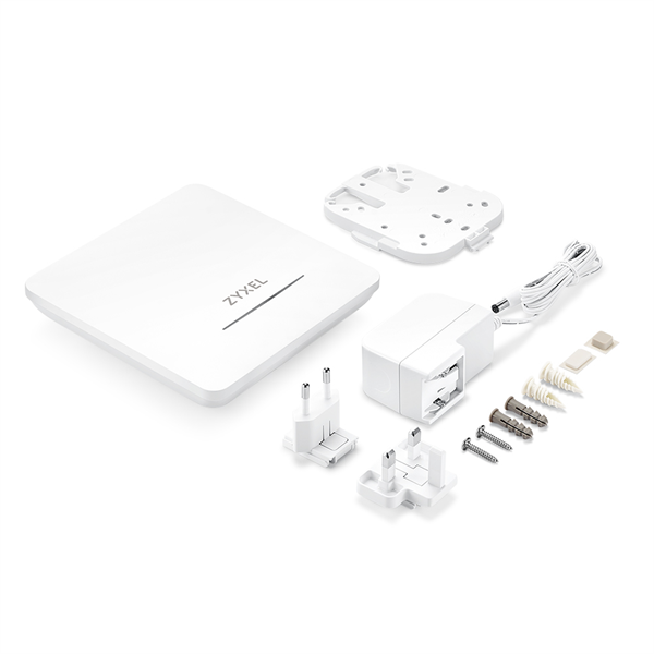 Фото Zyxel NebulaFlex NWA50BE PRO, Wi-Fi 7 (BE6500), MU-MIMO 2x2+2x2, 1xLAN 2.5GE, без поддержки 802.1x и Captive portal, БП в комплекте