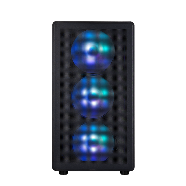 Фото ZALMAN M5, MATX, BLACK, WINDOW, 1xCombo (3.5'' or 2.5''), 1x3.5", 2x2.5", 1xUSB2.0, 1xUSB3.0, 1xUSB Type-C, FRONT 3x120mm ARGB, REAR 1x120mm ARGB