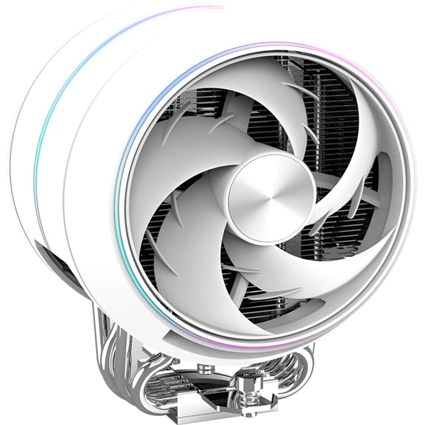 Фото ZALMAN ZET5 WHITE, 5 HEAT PIPES, 4-PIN PWM, 600-2000 RPM, 30.4 DBA MAX, HYDRO BEARING, FULL SOCKET SUPPORT