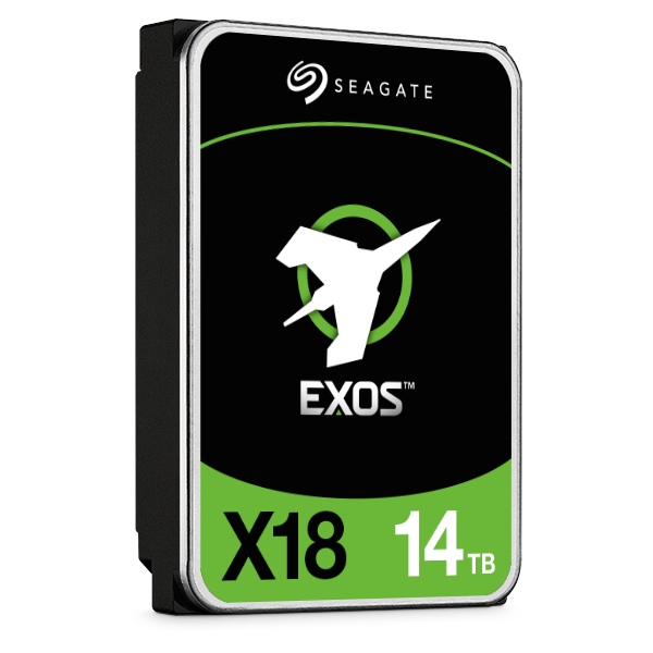 Фото Seagate Exos X18 HDD 3.5" SATA 14Tb, Exos X18, 7200 rpm, 256Mb buffer, 512e/4kn, CMR, ST14000NM000J, 1 year