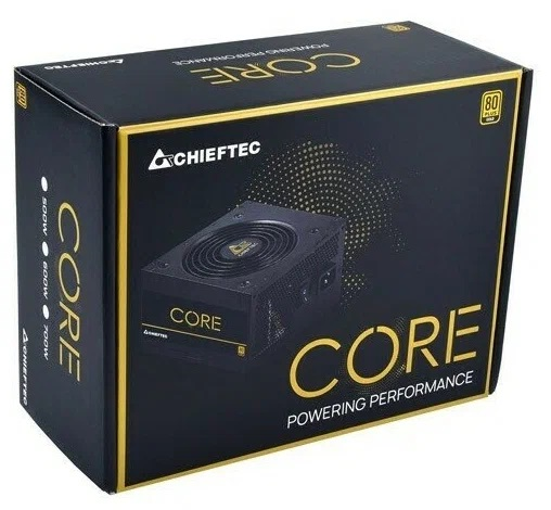 Фото Chieftec Core BBS-500S Bulk (ATX 2.3, 500W, 80 PLUS GOLD, Active PFC, 120mm fan) OEM