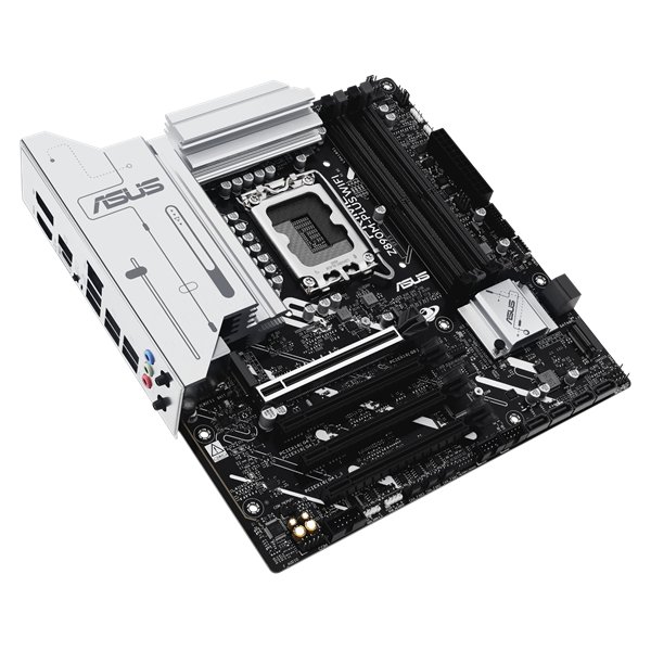 Фото ASUS PRIME Z890M-PLUS WIFI, LGA1851, Z890, 4*DDR5, 6*SATA, 3*M.2, 5*USB 3.2, 4*USB 2.0, Type-C, 3*PCIx16, HDMI+DP, mATX; 90MB1J80-M0EAY0