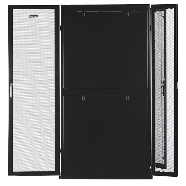 Фото SMARTWATT Серверный шкаф Rack S-Series 42U 600x1070мм, двери с перфорацией, боковые панели 4шт и ролики в комплекте, черный (4512020620015)
