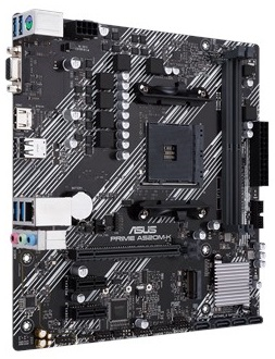 Фото ASUS PRIME A520M-K, AM4, A520, 2*DDR4, 2*DDR4, 4*SATA, 1*M.2, 4*USB 3.2, 2*USB 2.0, 1*PCIx16, 2*PCIx1, D-Sub+HDMI, mATX; 90MB1500-M0EAY0
