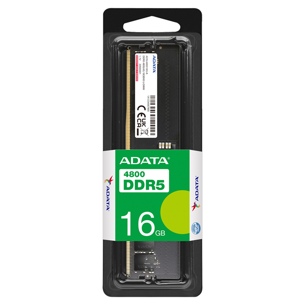 Фото ADATA DDR5 DIMM 16GB 4800MHz 1*16GB, 40-40-40 SINGLE TRAY