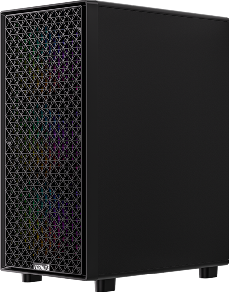 Фото Formula V Line MANA Dynamic Black AR, ATX, TYPE-C*1, USB3.0*2, FRONT 3x120mm ARGB, REAR 1x120mm ARGB
