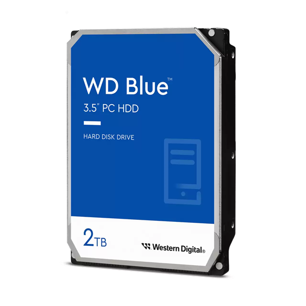 Western Digital Blue HDD 3.5" SATA 2TB, 5400 rpm, 64MB buffer, WD20EARZ, 1 year, (аналог WD20EZRZ)