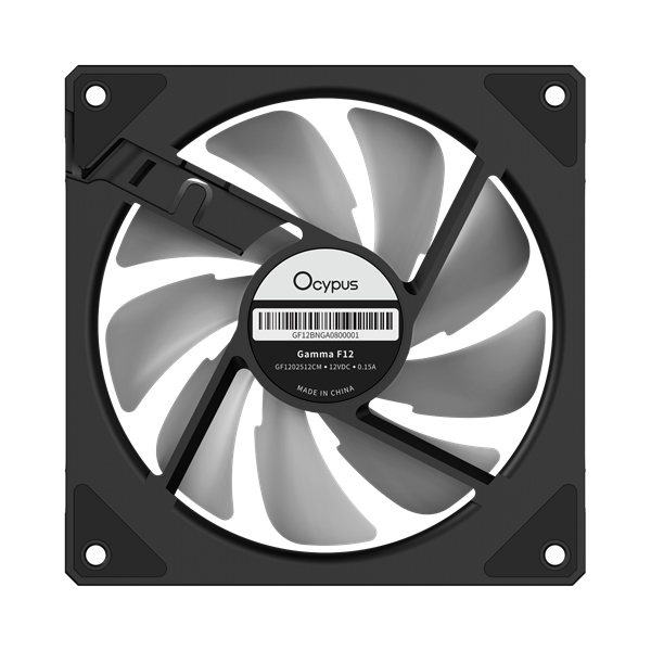 Фото Ocypus Gamma F12 BK ARGB REVERSE BLADE, 120x120x25mm, 4-PIN PWM, 800-1600 RPM, 31 DBA MAX, HYDRO BEARING
