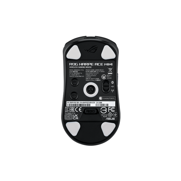 Фото ASUS ROG HARPE ACE MINI, 49g, 2.4GHz RF, Bluetooth 5.1, 36K DPI sensor, 5 Programmable Buttons, Black