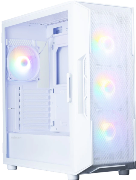 ZALMAN i3 NEO V2, ATX, WHITE, FRONT MESH, WINDOW, 2xCombo (3.5" or 2.5"), 1x2.5", 1xUSB Type C, 1xUSB3.0, FRONT 3x120mm FRGB, REAR 1x120mm FRGB