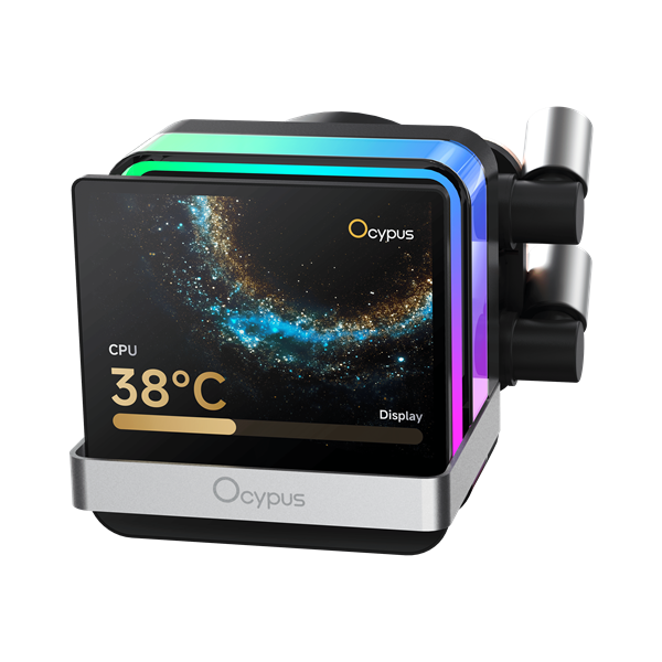Фото Ocypus Sigma L24 PRO BK, 240mm, LCD Pump, 2x120mm FDB fans, LGA115X/1200/1700/18XX, AM4/AM5