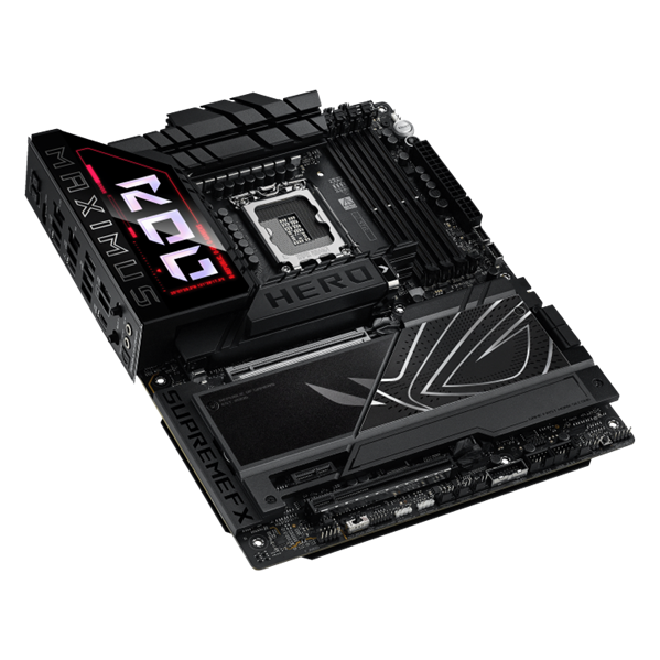 Фото ASUS ROG MAXIMUS Z890 HERO, LGA1851, Z890, 4*DDR5, 4*SATA, 6*M.2, 8*USB 3.2, Type-C, 2*PCIx16, 1*PCIx1, 2*Thunderbolt™ 4, HDM, ATX; 90MB1ID0-M0EAY0