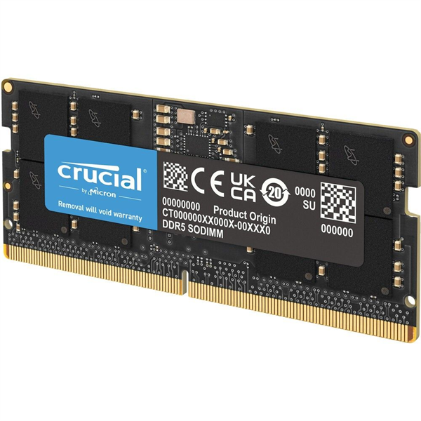 Фото Crucial by Micron 8GB DDR5-5600 SODIMM (CT8G56C46S5) CL46 1.1V, 1 Year Warrаnty OEM