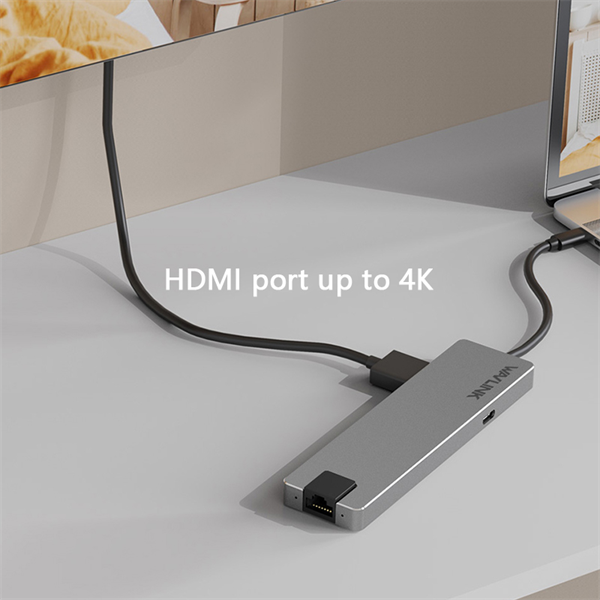 Фото Docking Station WAVLINK USB-C Travel Mini/100W PowerDelivery/ 2xUSB3.0/1xHDMI 4K 60HZ/1xGigabit LAN/SD/Micro SD Card Reader