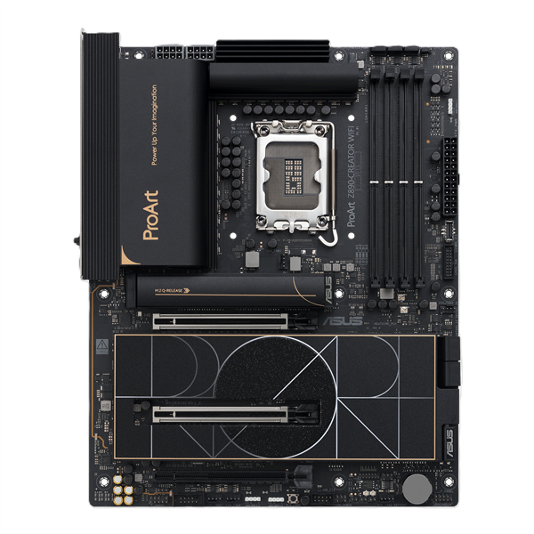 ASUS PROART Z890-CREATOR WIFI, LGA1851, Z890, 4*DDR5, 4*SATA, 5*M.2, 6*USB 3.2, 1*USB 2.0, Type-C, 3*PCIx16, DP+HDMI, ATX; 90MB1JD0-M0EAY0