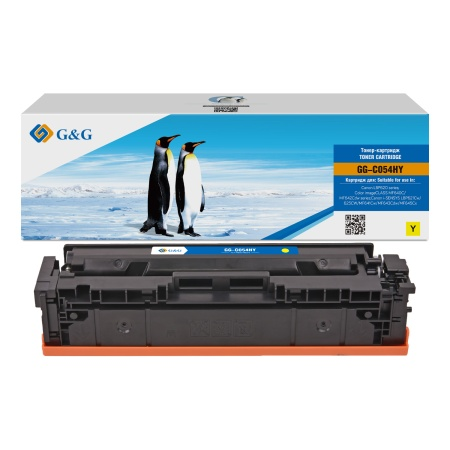Картридж лазерный  G&G GG-C054HY желтый (2300стр.) для Canon LBP621/623 MF641/643/645