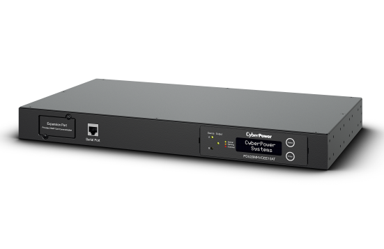 Фото CyberPower ATS PDU20MHVCEE10AT Metered, 1U type, 16Amp, plug IEC 309 16A, (8) IEC 320 C13 (2) IEC 320 C19