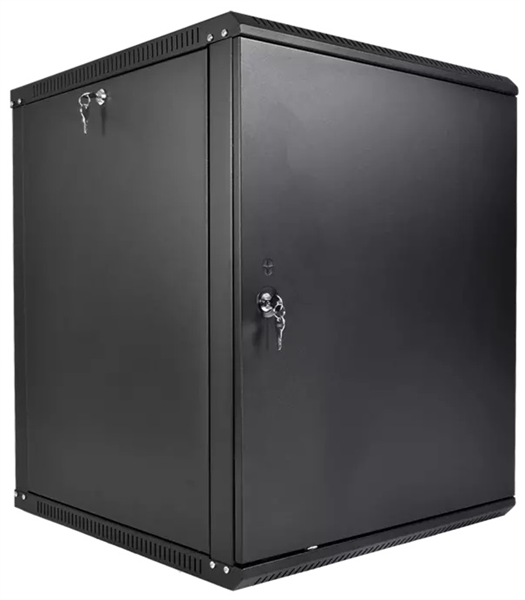 ЦМО Шкаф телекоммуникационный настенный разборный ЭКОНОМ 12U (600 650) дверь металл, цвет черный