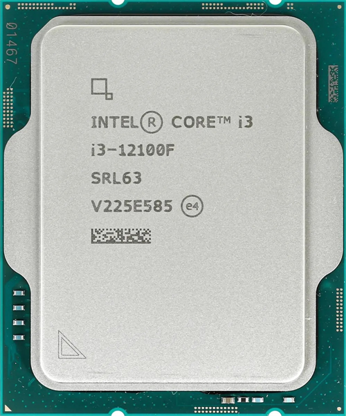CPU Intel Core i3-12100F (3.3GHz/12MB/4 cores) LGA1700 OEM, TDP 60W, max 128Gb DDR5-4800, DDR4-3200, CM8071504651013SRL62, 1 year