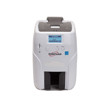 Pointman Nuvia N15, односторонний, лоток подачи на 100 карт, приемный на 50 карт, USB2.0 (High-Speed), RS-232, 10/100 Ethernet, LCD
