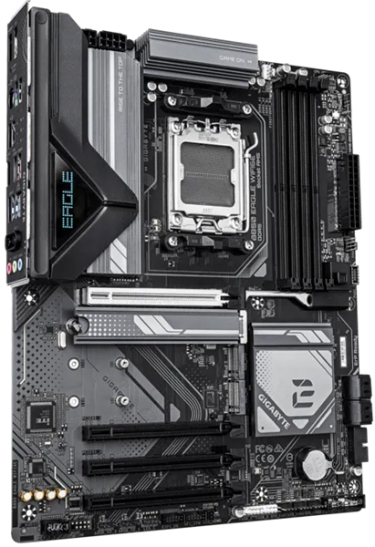 Фото GIGABYTE B850 EAGLE WIFI6E, AM5, B850, 4*DDR5, 4*SATA, 4*M.2, 2*USB 3.2, 4*USB 2.0, Type-C, 3*PCIx16, DP+HDMI, ATX