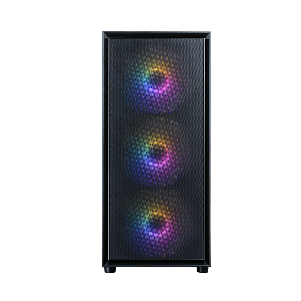 Фото ZALMAN S6, ATX, BLACK, WINDOW, 1xCombo (2.5'' or 3.5''), 3x2.5'', 1x3.5'', 1xUSB Type C, 1xUSB3.0, 2xUSB2.0, FRONT 3x140mm FRGB, REAR 1x120mm FRGB