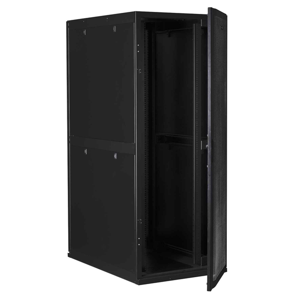 Фото SMARTWATT Серверный шкаф Rack S-Series 42U 800x1200мм, двери с перфорацией, боковые панели 4шт и ролики в комплекте, черный (4512020620016)