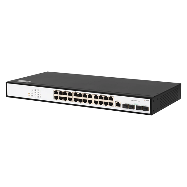 Фото SNR Управляемый коммутатор уровня 2+, 24 порта 10/100/1000Base-T, 4 порта 1/10G SFP+, встроенный БП ~220V AC