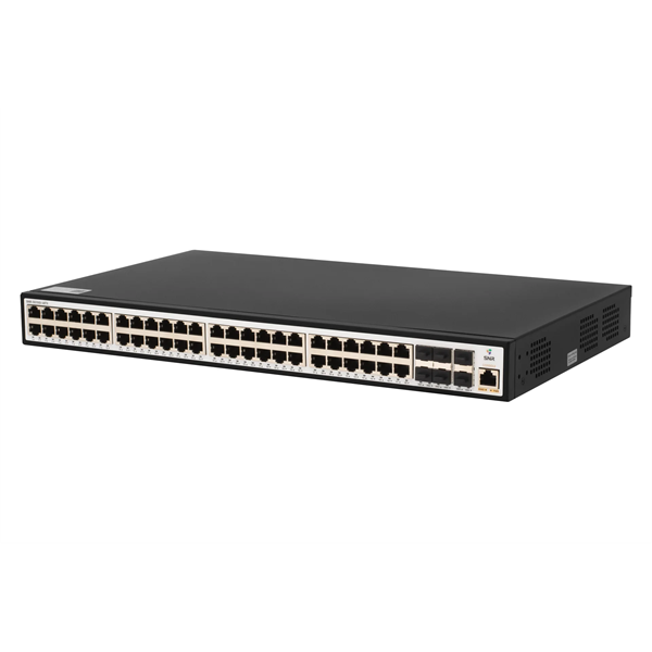 Фото SNR Управляемый коммутатор уровня 2+, 48 портов 10/100/1000Base-T, 6 портов 1/10G SFP+, встроенный БП ~220V AC
