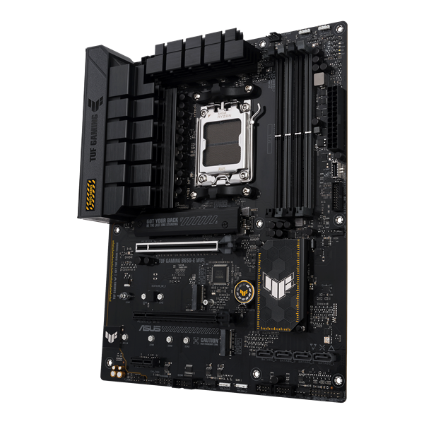 Фото ASUS TUF GAMING B650-E WIFI, AM5, B650, 4*DDR5, 4*SATA, 3*M.2, 4*USB 3.2, 3*USB 2.0, Type-C, 3*PCIx16, 1*PCIx1, DP+HDMI, ATX; 90MB1GT0-M0EAY0