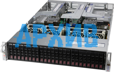 Supermicro Ultra SuperServer 2U 220U-TNR 2x6330 28C 2GHz/4x64Gb RDIMM 3200(32xslots)/2xPM9A3 960GB NVMe(24x2.5")/2x10GbE RJ45 2x10GbeSFP+/2x1600W/8xNVMe Config/SFT-DCMS-SINGLE