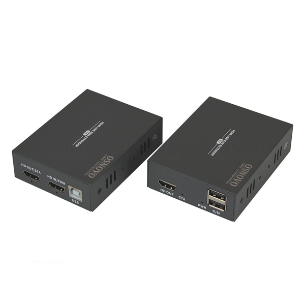 OSNOVO TA-HiKMP2+RA-HiKMP2 Комплект KVM удлинителя HDMI, USB по кабелю витой пары CAT6 до 50м. Разрешение до 1920x1080(60Гц). Поддержка POC-передача питания от передатчика на приемник по кабелю витой