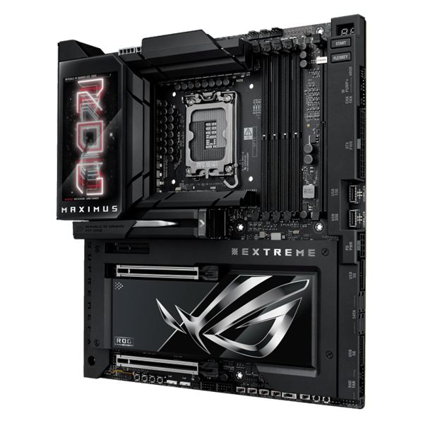 Фото ASUS ROG MAXIMUS Z890 EXTREME, LGA1851, Z890, 4*DDR5, 4*SATA, 6*M.2, 7*USB 3.2, Type-C, 2*PCIx16, 2*PCIx4, 2*Thunderbolt™ 5, HDMITM, ATX; 90MB1IA0-M0EAY0