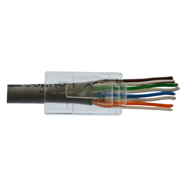 Фото Коннектор RJ45 тип EZ, 8P8C, UTP, Cat.6, универсальный, покрытие 50 микрон,100 шт.