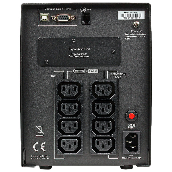 Фото CyberPower PR1000ELCD Line-Interactive 1000VA/900W USB/RS-232/EPO/SNMPslot (8 IEC С13)