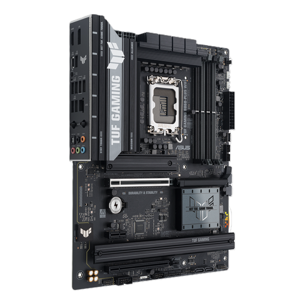 Фото ASUS TUF GAMING B860-PLUS WIFI, LGA1851, B860, 4*DDR5, 4*SATA, 3*M.2, 5*USB 3.2, 2*USB 2.0, Type-C, 2*PCIx16, 1*PCIx1, DP+HDMI, ATX; 90MB1JL0-M0EAY0