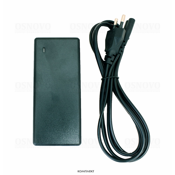 Фото OSNOVO Midspan-1/300GA PoE-инжектор Gigabit Ethernet на 1 порт, мощностью до 30W. Совместим с оборудованием PoE IEEE 802.3af/at. Мощность PoE на порт - до 30W. Напряжение PoE - 48V(конт. 4,5(+), 7,8(-