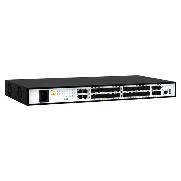 Фото SNR Управляемый коммутатор уровня 2+, 20 портов 100/1000Base-X SFP, 4 порта Combo 10/100/1000Base-T|100/1000Base-X SFP, 4 порта 1/10G SFP+, встроенный БП ~220V AC