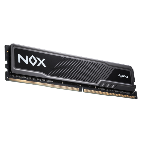 Фото Apacer DDR4 16GB 3200MHz DIMM NOX Black Gaming Memory (PC4-25600) CL16 1.35V Intel XMP 2.0, Heat Sink (Retail) 1024*8 3 years (AH4U16G32C28YMBAA-1)