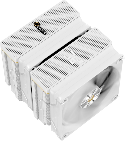 Фото Ocypus Iota A62 WH, 2x120mm FAN, Display Panel, 6 HEAT PIPES, 4-PIN PWM, 500-2000 RPM, 29DBA, FDB, LGA115X/1200/1700/18XX, AM4/AM5