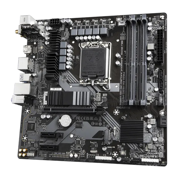 Фото GIGABYTE B760M DS3H AX DDR4, LGA1700, B760, 4*DDR4, 4*SATA, 2*M.2, 3*USB 3.2, 2*USB 2.0, Type-C, 1*PCIx16, 2*PCIx1, HDMI+2*DP, mATX