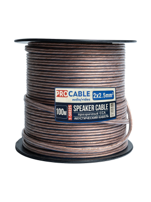 Кабель акустический 2х2,5 мм² прозрачный