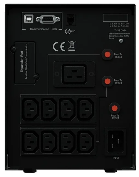 Фото CyberPower PR2200ELCDSL Line-Interactive 2200VA/1980W USB/RS-232/EPO/SNMPslot (8 IEC С13, 1 IEC C19)