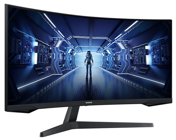Фото Samsung 34" Odyssey G5 C34G55TWWI VA curved 21:9 3440x1440x165Hz 1ms 2500:1 250cd 178/178 HDMI DP HDR FreeSync Premium VESA Black 2 years