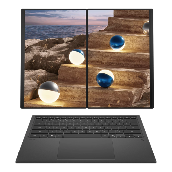 Фото ASUS Zenbook Duo UX8407AA-SN197X Intel Core Ultra X9 388H/LPDDR5X 32GB 2TB/Intel Arc Graphics /14" 3K (2880 x 1800) OLED 16:10 TOUCH,WiFi 7+BT 5.4/ WIN11 PRO/1.65 kg/Moher Gray/Stylus+Sleeve