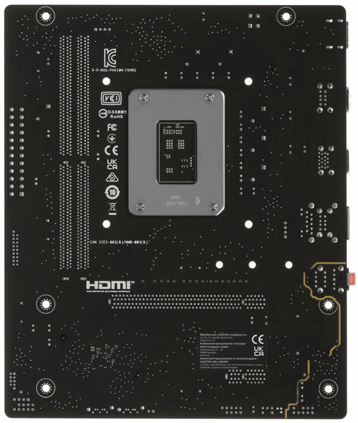 Фото ASUS PRIME H610M-F D4 R2.0, LGA1700, H610, 2*DDR4, 2*SATA, 1*M.2, 2*USB 3.2, 4*USB 2.0, 1*PCIx16, 1*PCIx1, HDMI, mATX; 90MB1H70-M0EAY0