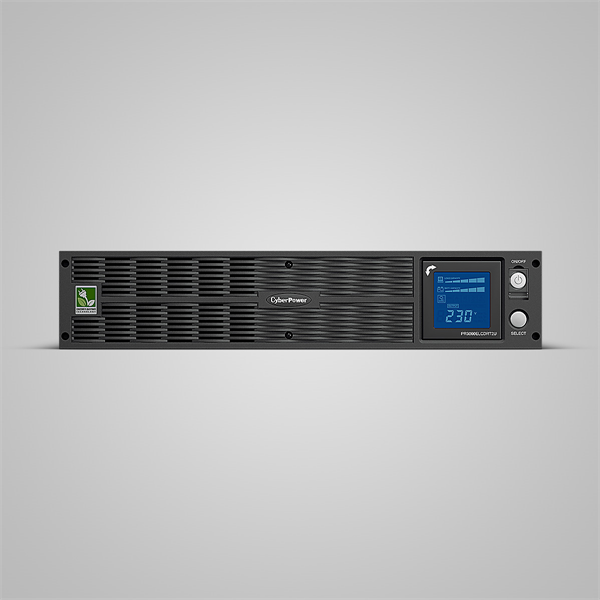 Фото CyberPower PR3000ELCDRT2U Line-Interactive 3000VA/2700W USB/RS-232/Dry/EPO/SNMPslot/RJ11/45/EBM (9 IEC С13, 1 IEC C19) EOL