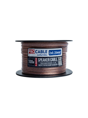 Кабель акустический 2х0,35 мм² прозрачный