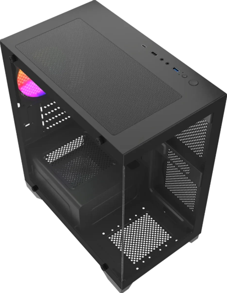 Фото Accord ACC-350-02B черный без БП mATX 7x120mm 1xUSB2.0 1xUSB3.0 audio bott PSU