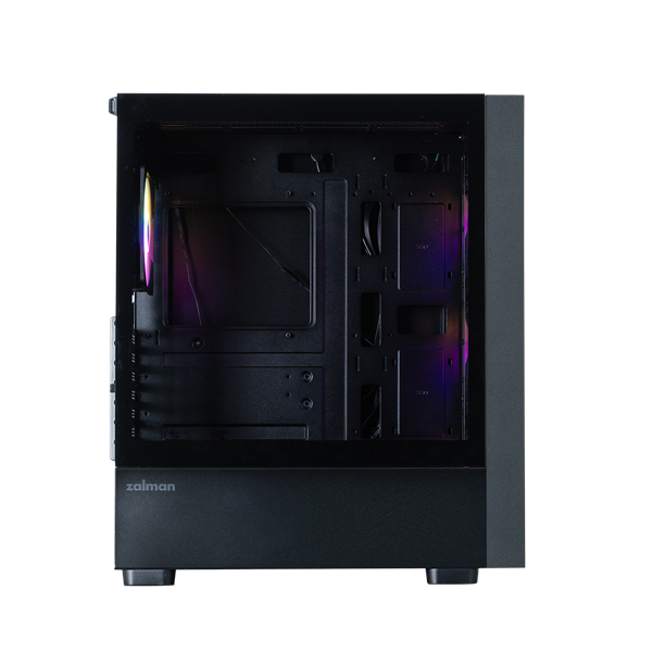 Фото ZALMAN S6, ATX, BLACK, WINDOW, 1xCombo (2.5'' or 3.5''), 3x2.5'', 1x3.5'', 1xUSB Type C, 1xUSB3.0, 2xUSB2.0, FRONT 3x140mm FRGB, REAR 1x120mm FRGB